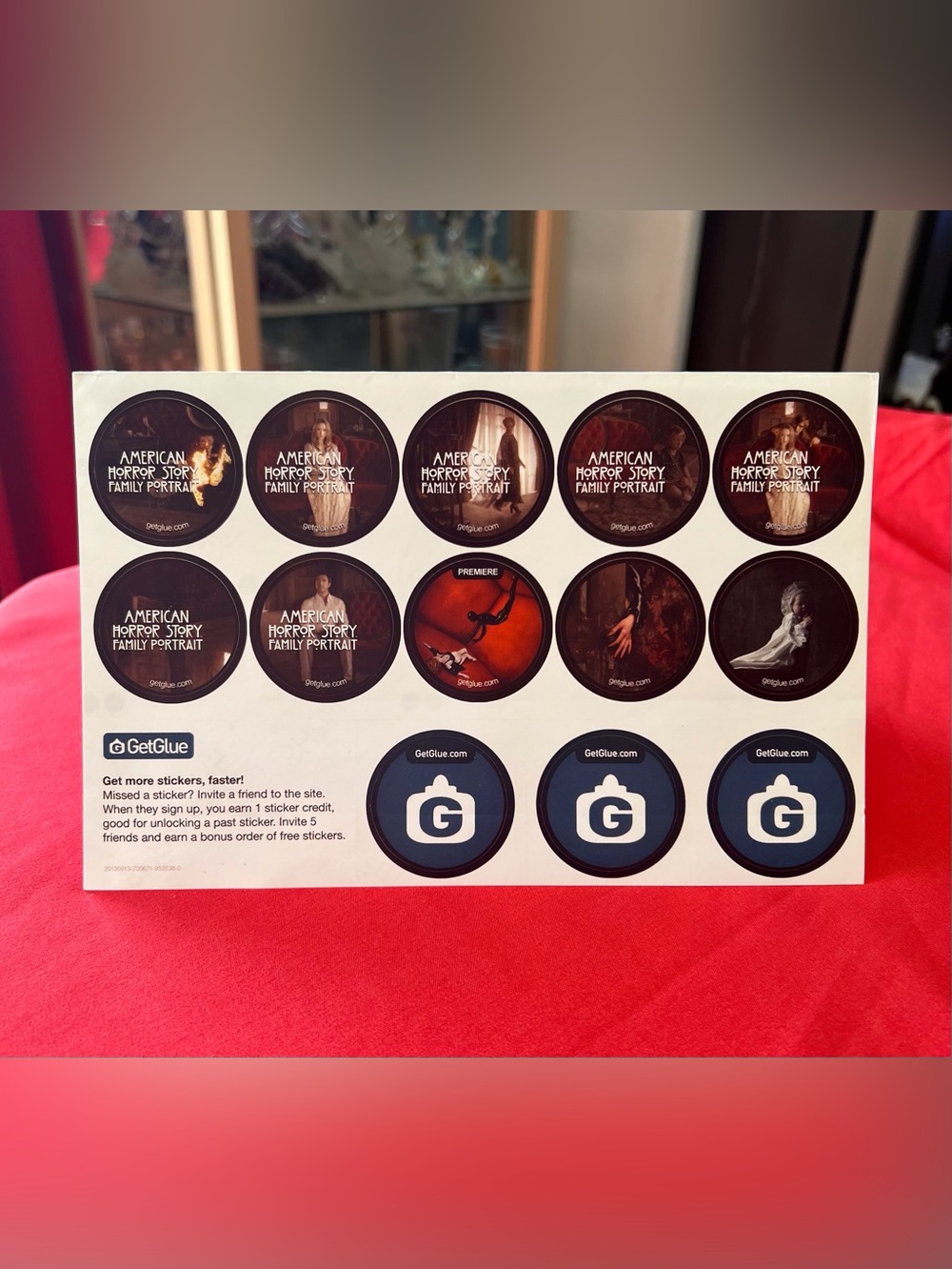 AHS Season 1 GetGlue Promo Sticker Sheets Murder House Complete Y2K Pop Culture